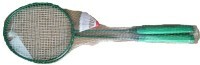 Zestaw do badmintona Atemi BAS-9 (2 rakiety + lotka), stalowy, jasnozielony