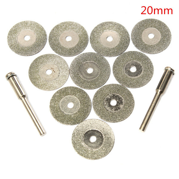 20 sztuk diamentowych ściernic do krojenia na plasterki z dwoma mankietami 3 mm do narzędzi obrotowych Dremel