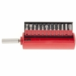 Bit set, steel S2, 12 pcs, built-in magnetic adapter, in layer. boxing MATRIX MASTER 11314