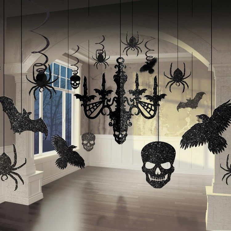 Halloween dekorasjon av rommet