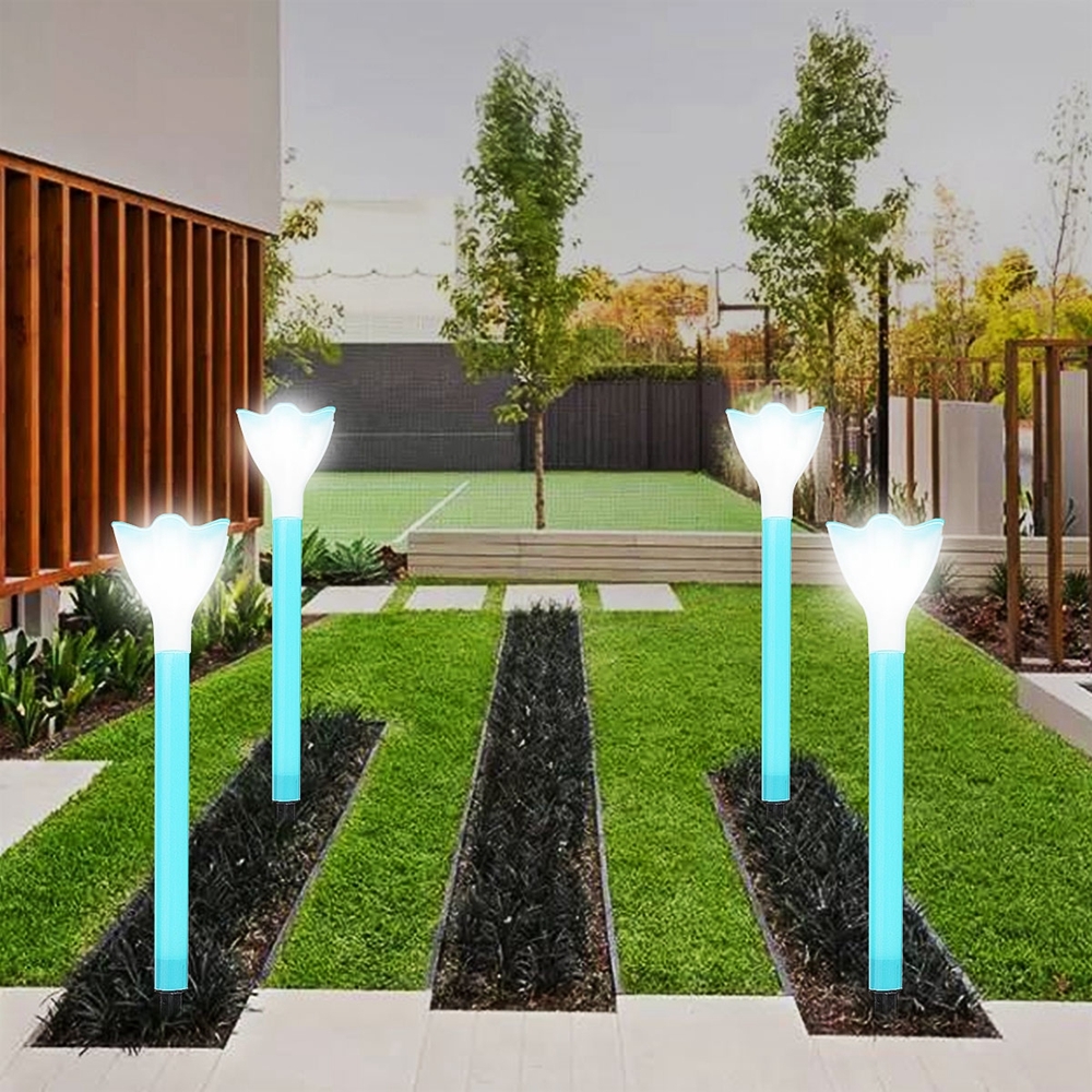 ORDENADOR PERSONAL. Lámpara de luz LED para jardín con energía solar, camino, césped, camino, patio al aire libre