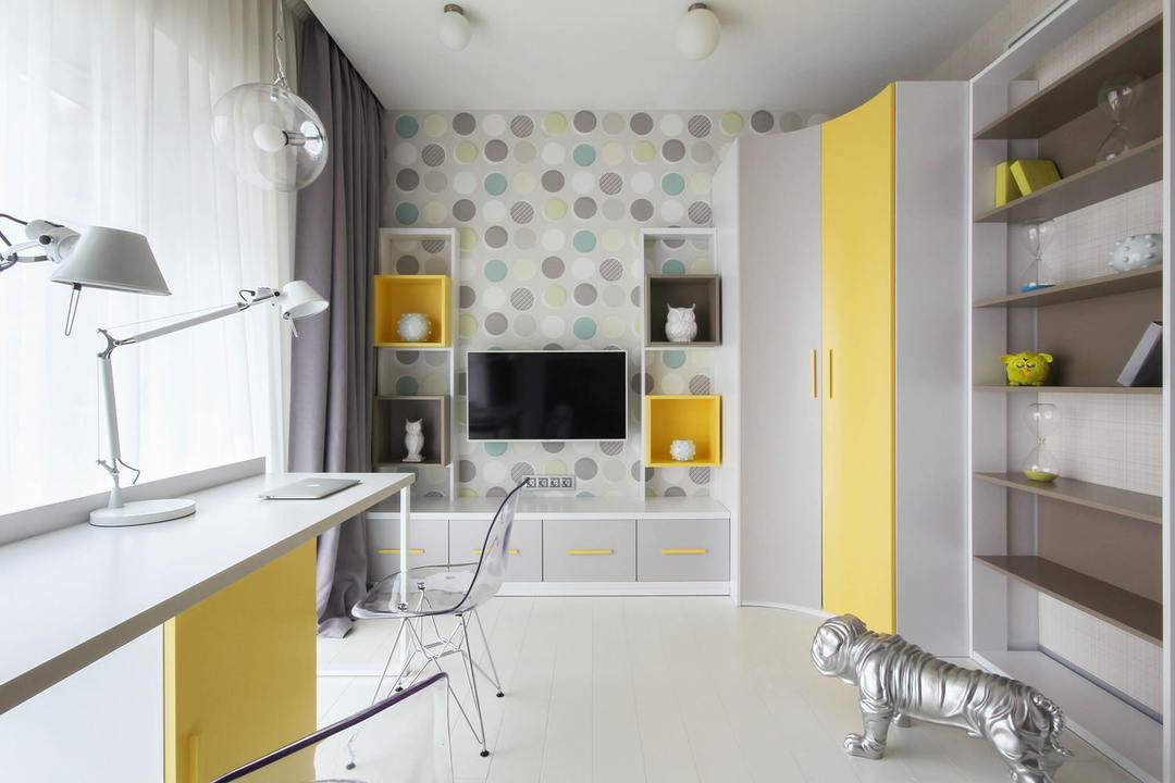 Tapety v místnosti pro teenagera: designové krásné příklady interiérových fotografiích