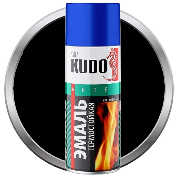 Enamel aerosol heat-resistant Kudo KU-5002 black 520 ml