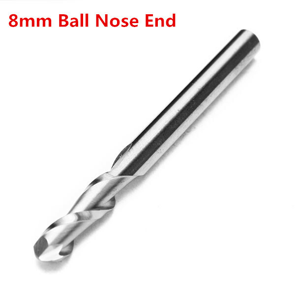 Ferramenta de corte CNC 8mm 2 flauta CNC para ponta de ponta de metal duro com haste de 2 polegadas