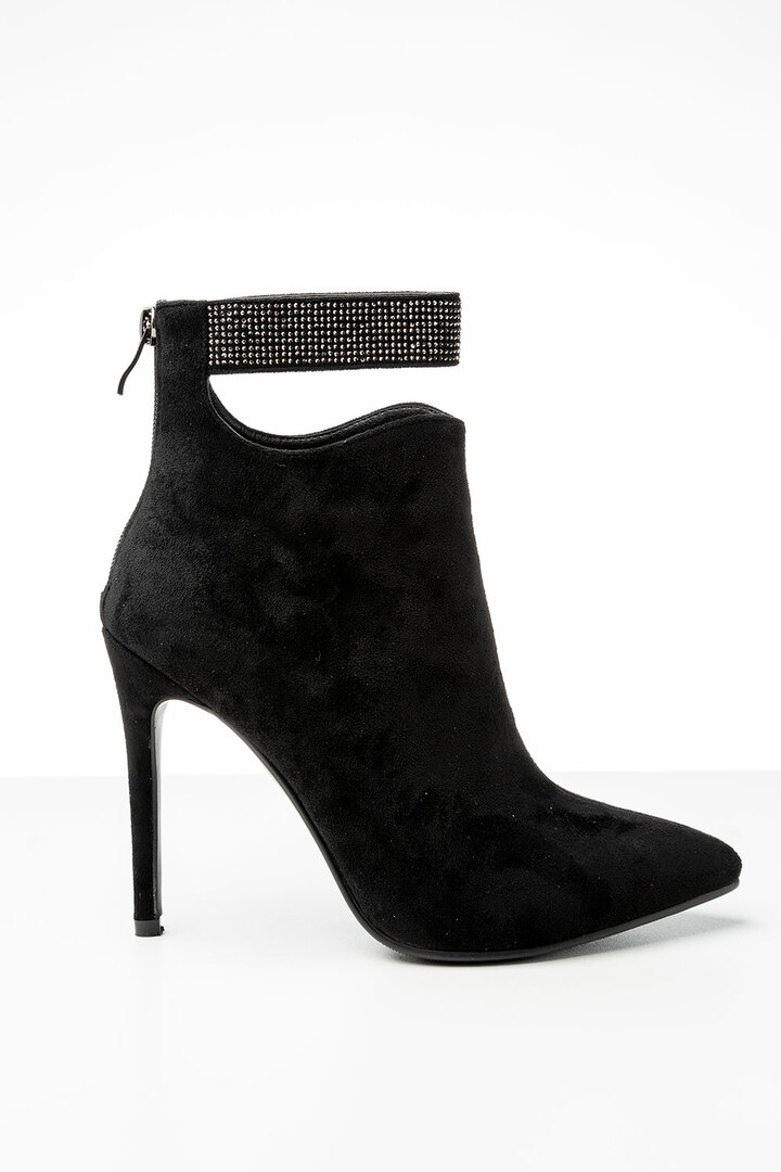 Women's boots SIDESTEP (suede suit + rhinestones) X660-G1473 (35, Black)