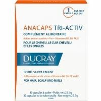 Ducray Anacaps Tri -Activ prehransko dopolnilo - kapsule za lase in lasišče, 30 kosov.