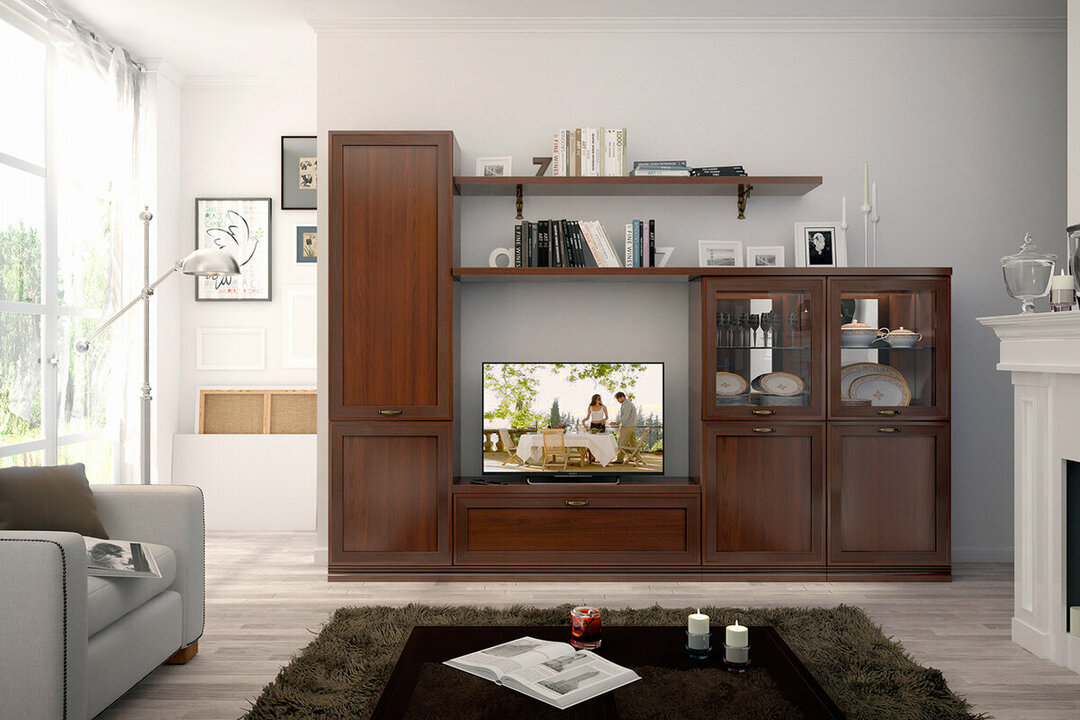 Minivägg i vardagsrummet: liten och kompakt i det inre av rummet, designfoto