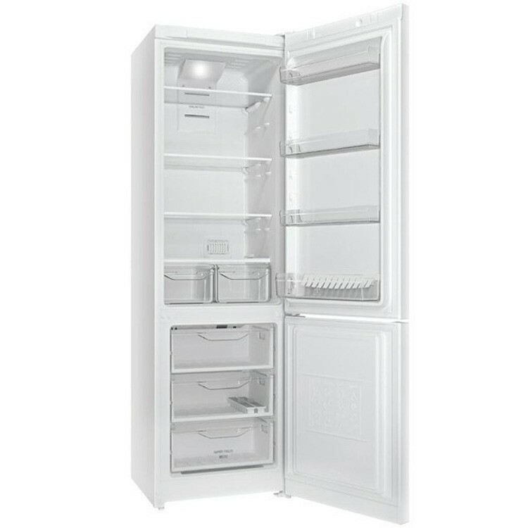 En pålidelig og billig model fra et betroet mærke: en gennemgang af Indesit DF 4180 W køleskab