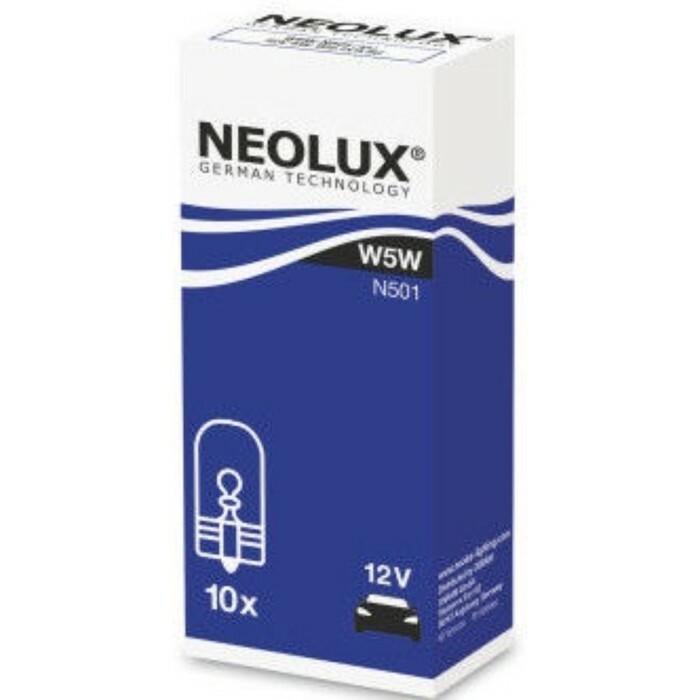 Automotive lamp NEOLUX, W5W, 12 V, 5 W, (W2,1x9,5d), N501