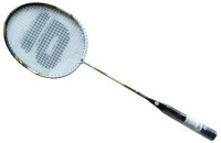 Badminton raketi Atemi BA-190, alüminyum / çelik, 1/2 kasa, siyah / beyaz