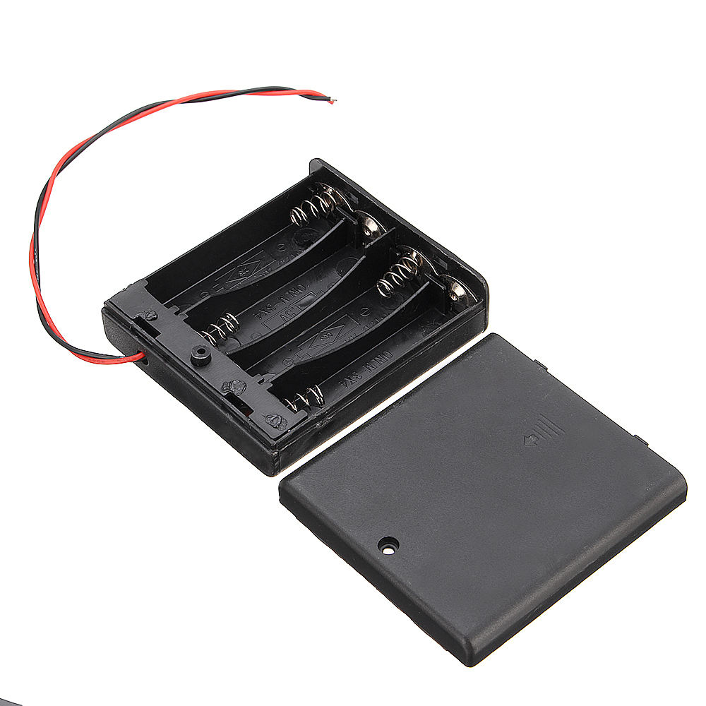 Caixa de bateria AA Slot Suporte de placa de bateria com interruptor para 4xAA Baterias DIY Kit Case