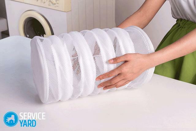 Bolsa para lavar la ropa en una lavadora
