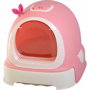Makar box toilet pink with a pull-out tray for cats 55x42x43 cm (МАК103)
