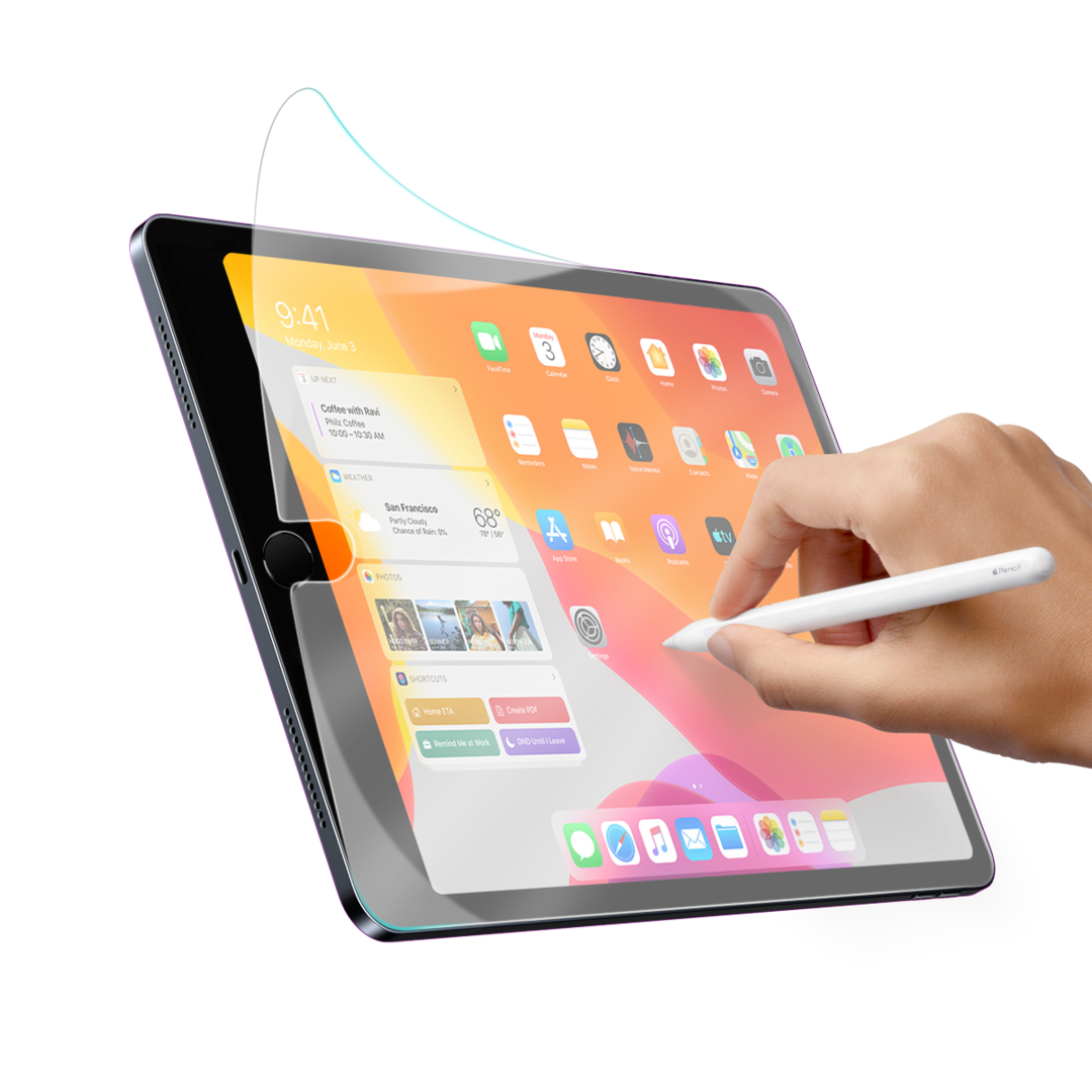 Papír alakú olajálló, csúszásgátló PET képernyővédő iPad 10,2 hüvelykes 2019 -hez