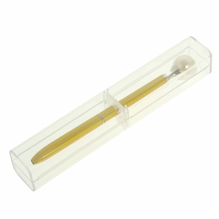 Darilni kemični svinčnik v plastičnem ohišju, vrtljivo NOVO Pearl zlato