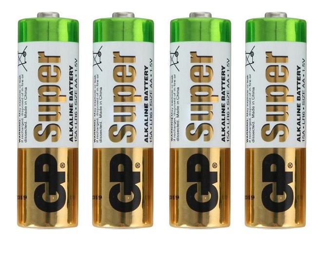 Baterie alkaliczne typu palcowego GP # i # quot; Super alkaliczne # i # quot;, typ АA (LR6), 1,5V, 4 sztuki