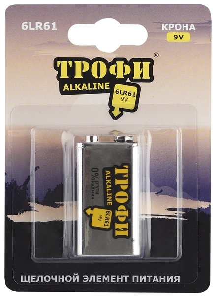 Batteri 6LR61 (TROPHI) (krone, 9V) (1stk.)