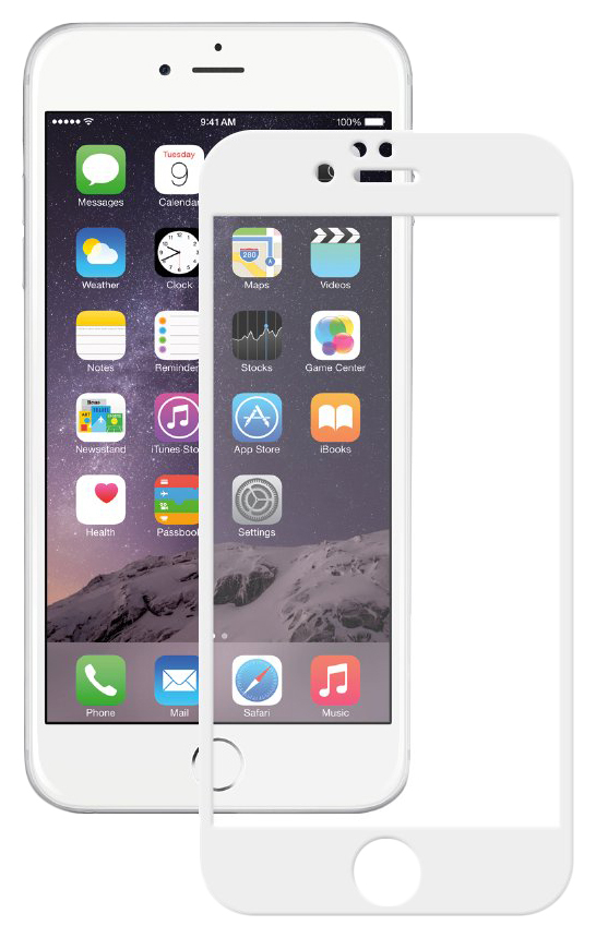 Kaitseklaas Deppa Apple iPhone 6 Plus / iPhone 6S Plus valge jaoks