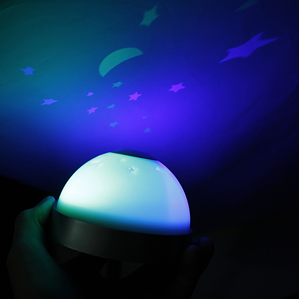 Projektor laserowy 3 kolory lampka nocna budzik