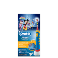 Çocuk elektrikli diş fırçası Oral-B. Aşamalar Güç. Çocuklar için Mickey D10.513K (tip 3757)