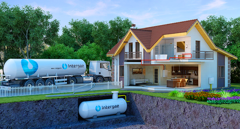 Specijalni transport sa spremnikom - plinski prijevoznik - povremeno isporučuje plin i pumpa ga u spremnik plina