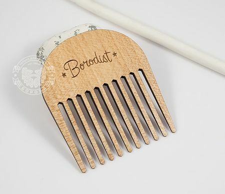Borodist, Signature peine peine para barba de madera, " Borodist"