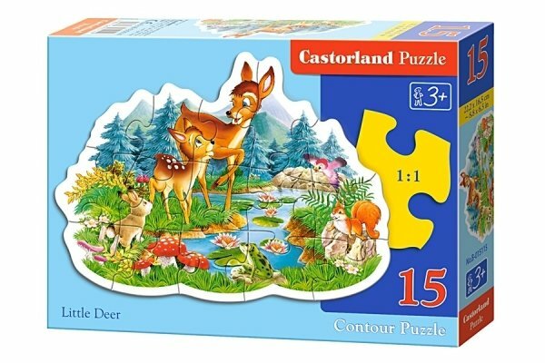 Puzzle Castor Land Mały płowy 15el 22,2 * 16,5 cm В-015115