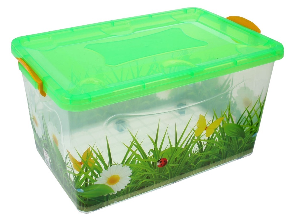Storage container Rossplast 50L Grass Transparent