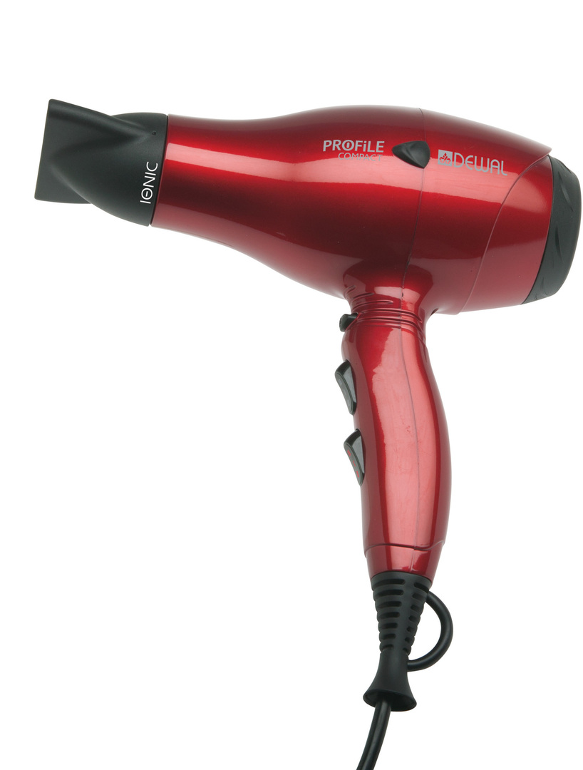Plaukų džiovintuvas Dewal Profile Compact 2000 W, joninis, 2 purkštukai, raudoni 03-119 raudoni