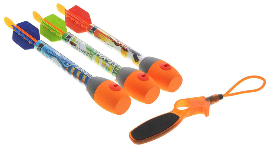Foguete de brinquedo educacional Zing com lançador AS921