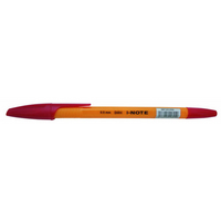 Hemijska olovka I-NOTE, plastično žuto tijelo, 0,5 mm, crveno