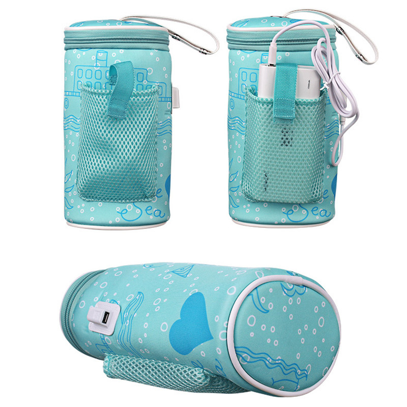 Kūdikių buteliuko termostato krepšys Automobilio nešiojamasis USB šildytuvas Pažangus šilto pieno įrankio šilumos izoliacija