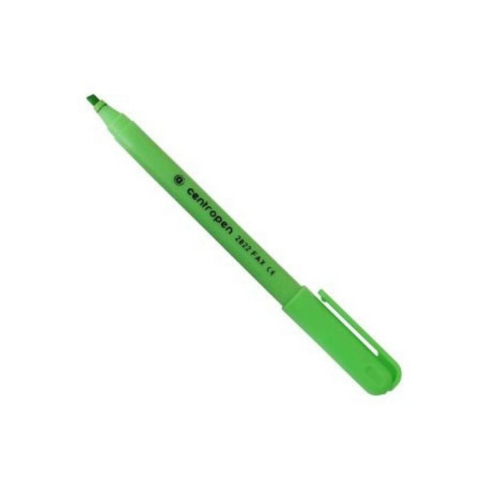 Highlighter marker 3.0 mm Centropen 2822, fluorescent green PRICE FOR 1 PIECE !!