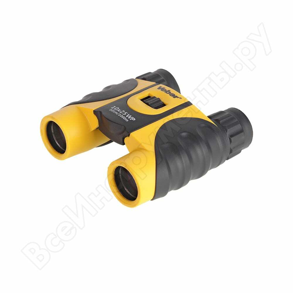 Binoculars veber 10x25 wp black-yellow 20763