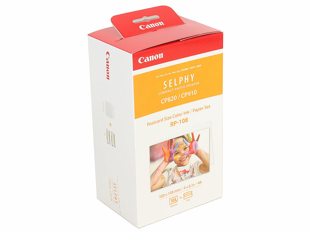 Canon RP-108 sæt farve (farve) 108 sider papir og farvefarver til SELPHY CP1200
