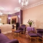 Purple woonkamer meubels