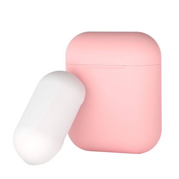 Case voor AirPods Deppa 47019 two-tone, roze/wit