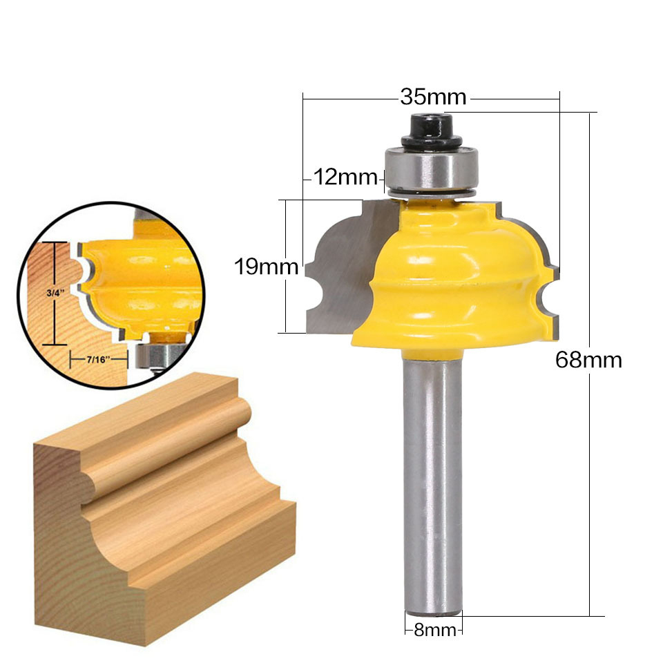 Cincel Drillpro para carpintería de 8 mm con vástago y enrutador