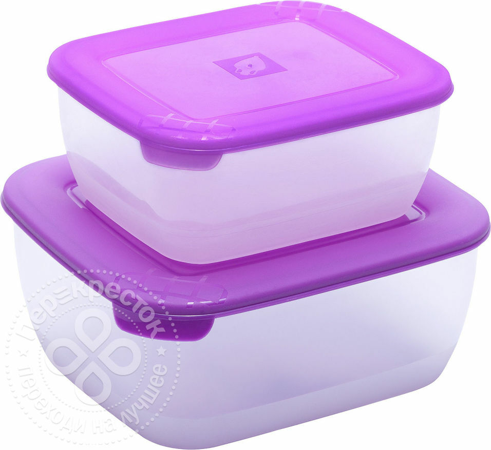Set of containers Archimedes Classic for microwave and refrigerator 2pcs