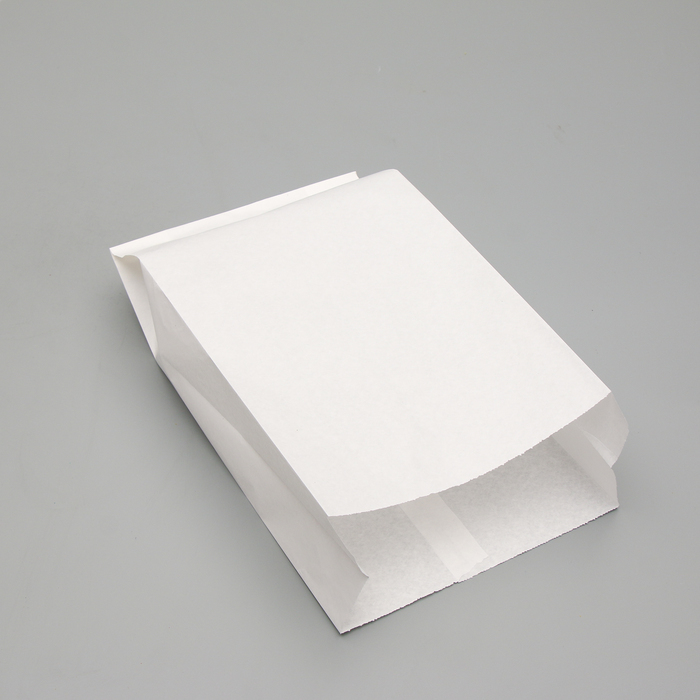 Pildījuma papīra maisiņš, balts, V veida dibens, 35 x 20 x 9 cm