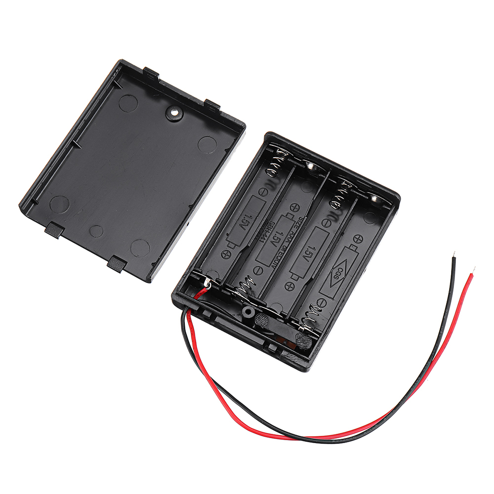 Slot No. 7 AAA Battery Box Suporte de bateria com interruptor para 4 x AAA Baterias DIY Kit Case