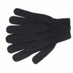 Gants tricotés, acrylique, couleur: noir, surjet Sibrtech 68651