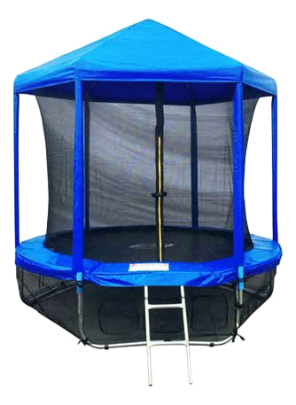 Trampolin Sportelite GB20202-6FT med mesh og stige 183 cm, svart / blå