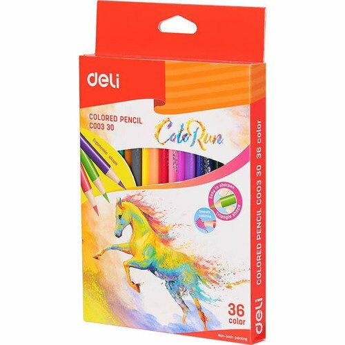 Värvilised pliiatsid Deli ColoRun