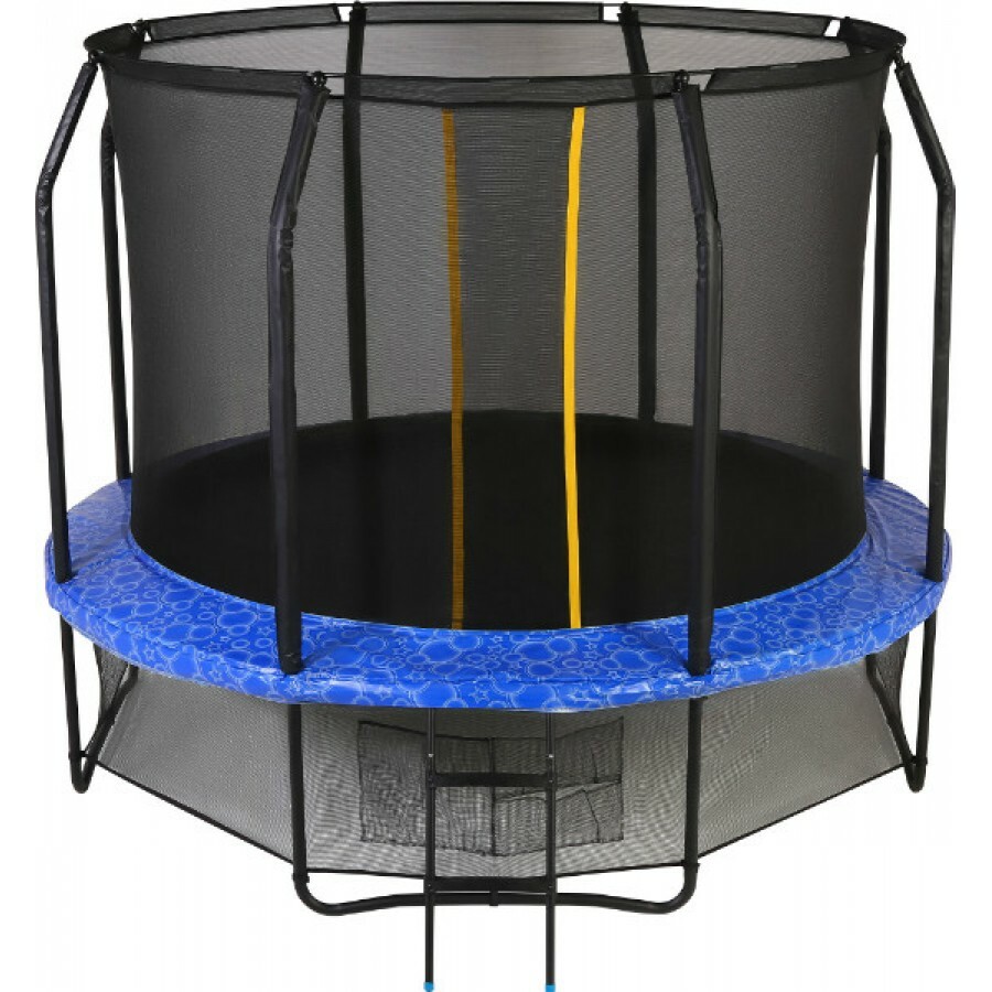 Trampoline Swollen Prime 2018 with mesh and ladder 305 cm, blue