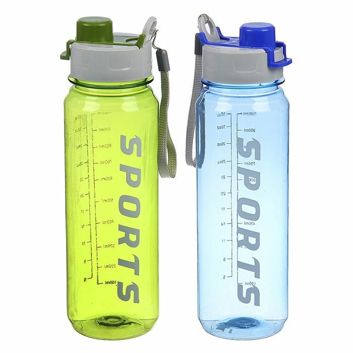 Botella de agua deportiva, 1000 ml, mezcla