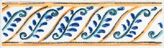 Capri Majolica STG / A493 / 1146 cenefa de azulejos (multicolor), 9,9x3 cm