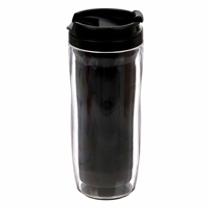  Thermoglas für einen Druckeinsatz, schwarz, 350 ml