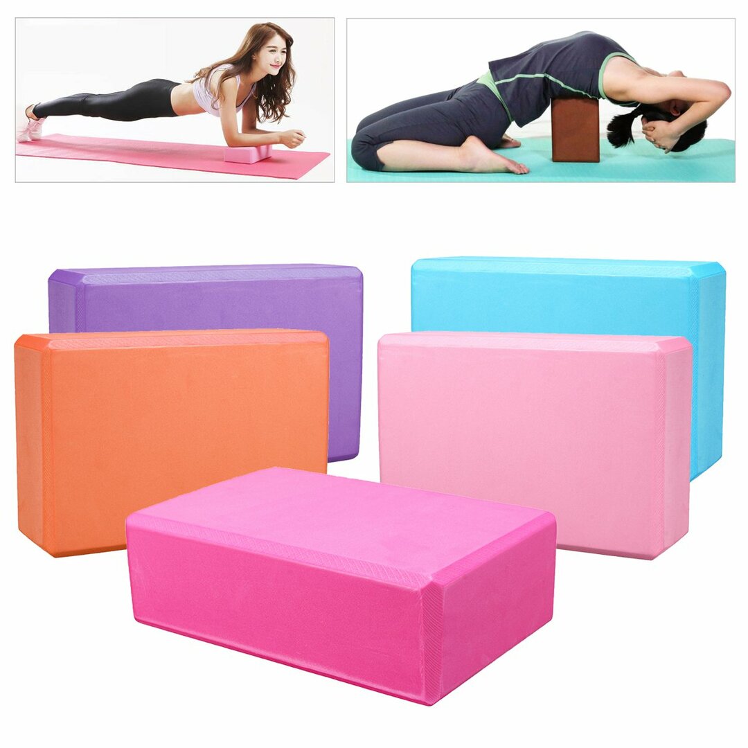  EVA Organic High Density Yoga Block Sports Fitness Yoga Pilates Workout Brick Set