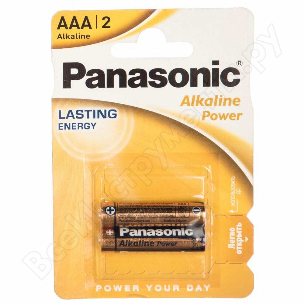 Alkalisk batteri LR03 AAA alkalisk 1,5V BL / 2 Panasonic 5410853042907